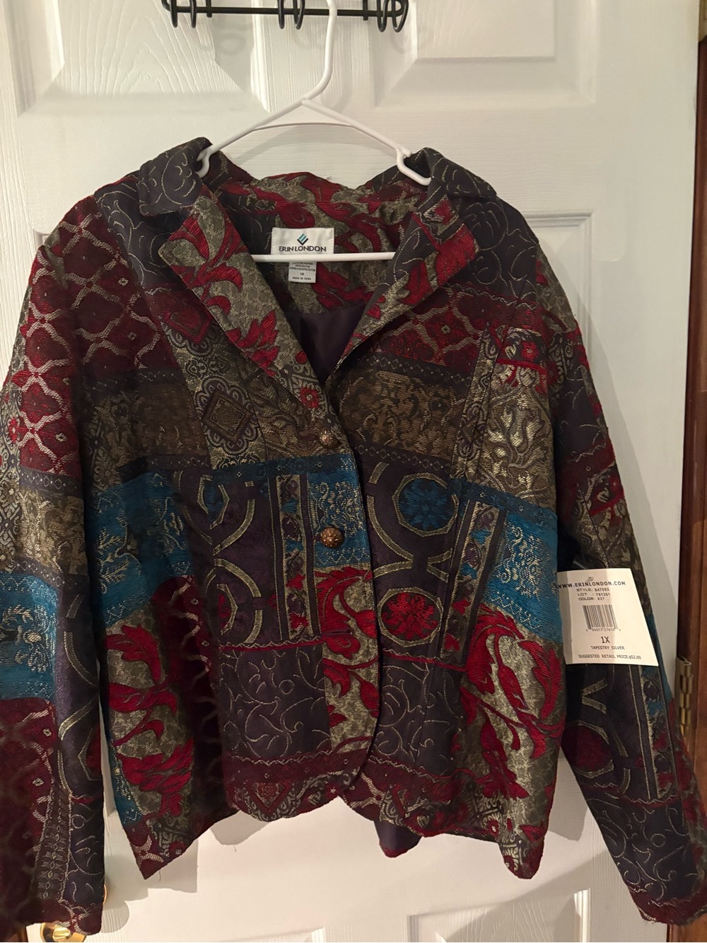 Erin London Tapestry Jacket • Size 1X • NWT